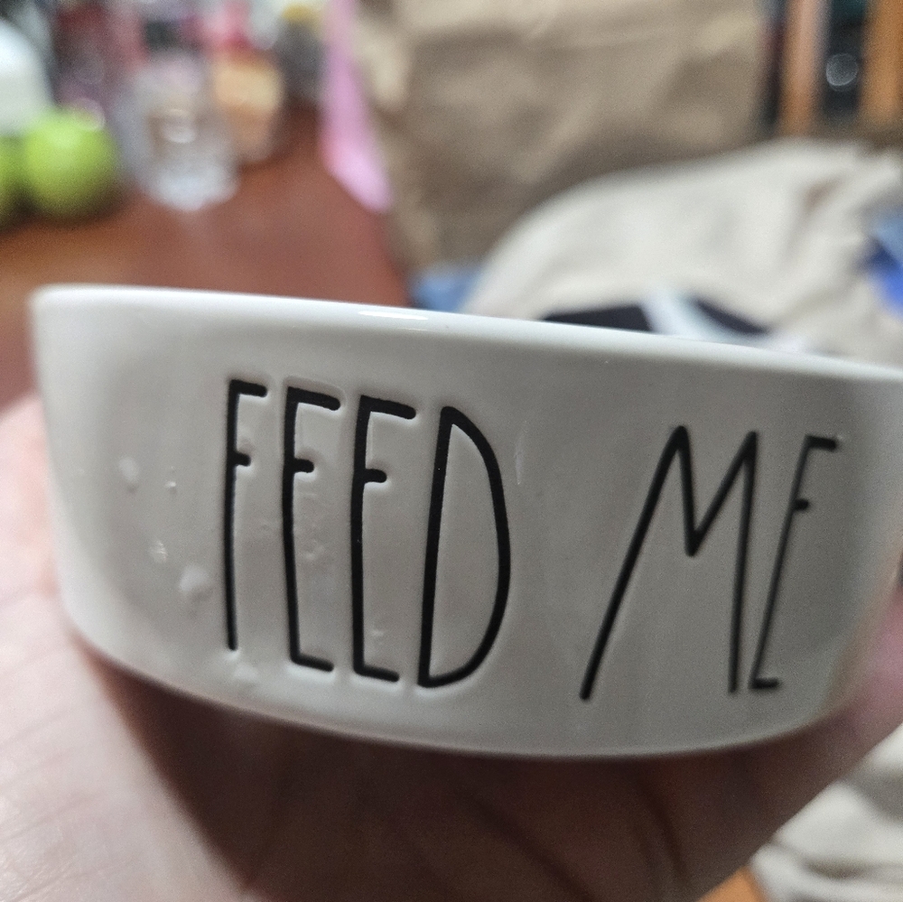 Rae Dunn 'Feed Me' Pet Bowl